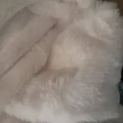 Tela afelpada blanca 