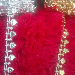Tira de corazones. Dorada y plateada