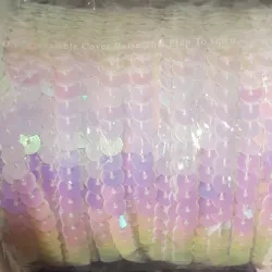 Tira lentejuelas  blancas tornasol