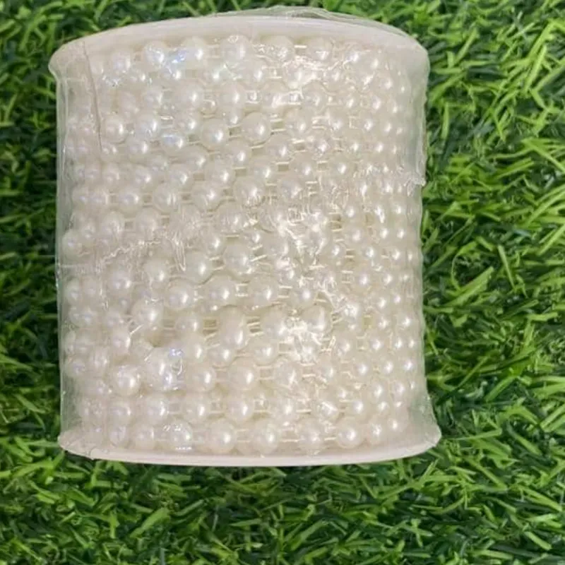 Tira medias perlas blancas