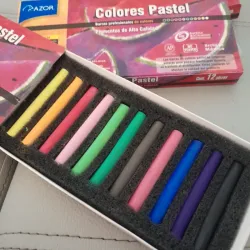 Tizas colores pastel  12 unidades 