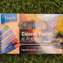 Tizas colores pastel al aceite  12 unidades 