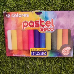 Tizas de colores pastel seco 12 unidades 