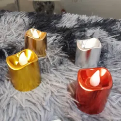 Velas led de color metálico 