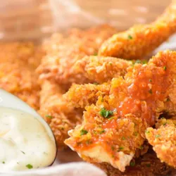 🍗 Fajitas de pollo empanizadas
