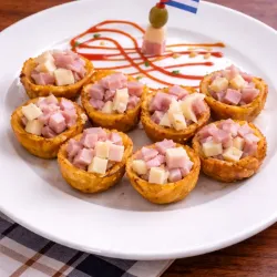 🍌🧀 Tostones rellenos de jamón y queso