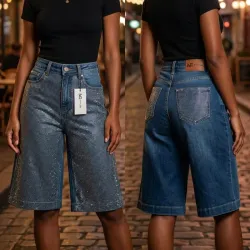 Bermuda Con Brillo Oscura