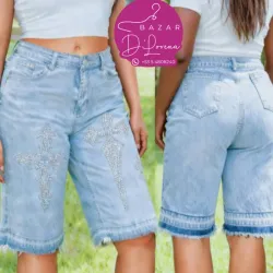 Bermuda de brillo en cruz