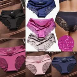 Blumer sin costura y encaje atrás 