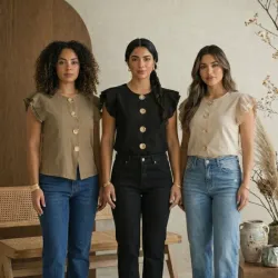 Blusa con Botones Grandes