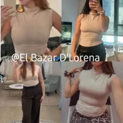 Blusa de cuello alto 