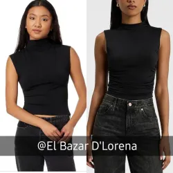 Blusa de cuello alto 