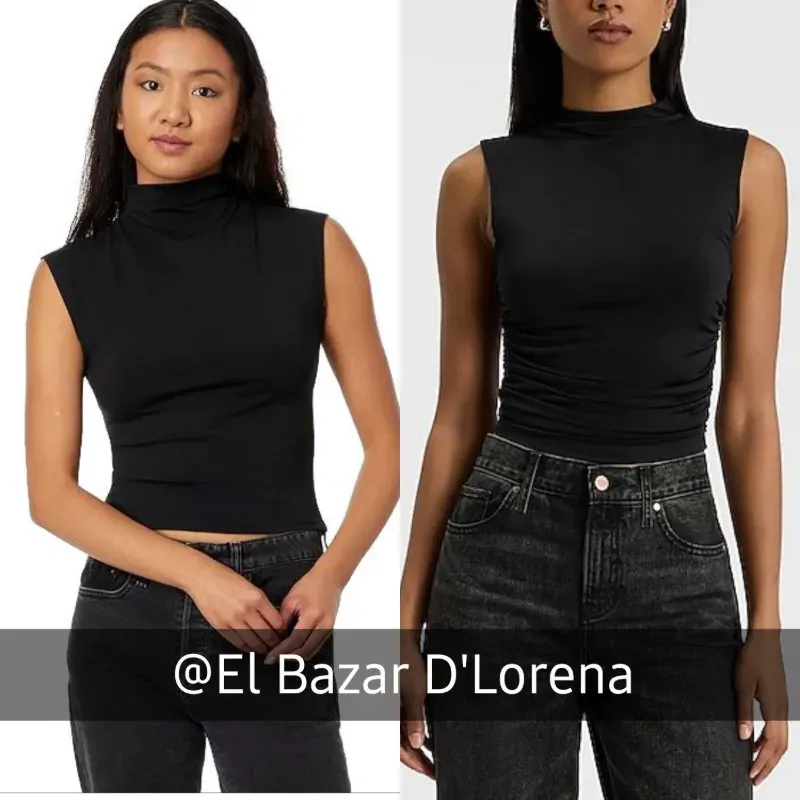 Blusa de cuello alto 