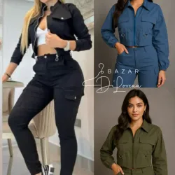 Conjunto de abrigo y pantalón