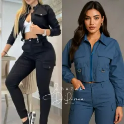 Conjunto de abrigo y pantalón
