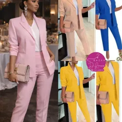 Conjunto de blusa, pantalón y blazzer 