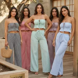 Conjunto de blusa y pantalón