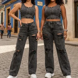 Conjunto de Blusa y Pantalón