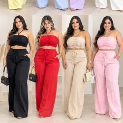 Conjunto de blusa y pantalón