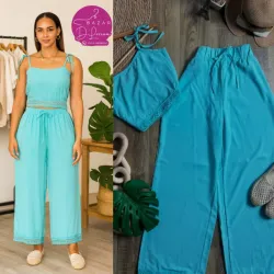 Conjunto de blusa y pantalón 