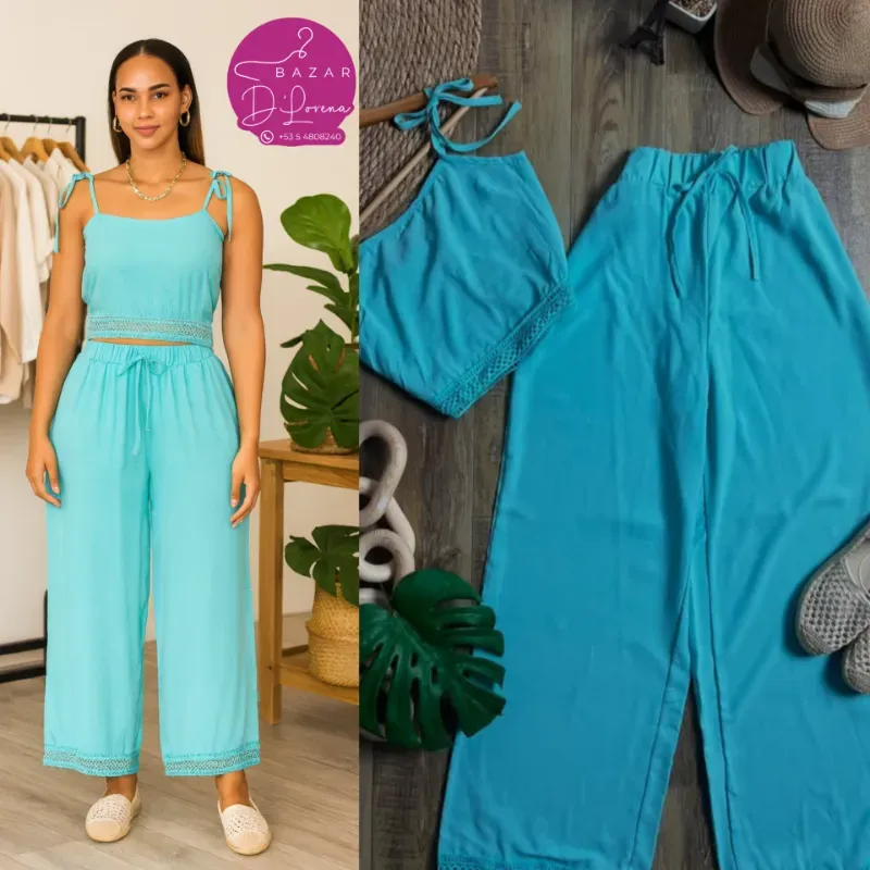 Conjunto de blusa y pantalón 