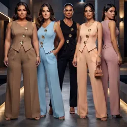 Conjunto de blusa y pantalón