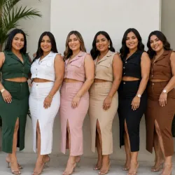 Conjunto de Blusa y Saya Larga