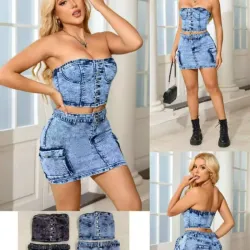 CONJUNTO DE BLUSA Y SAYA  