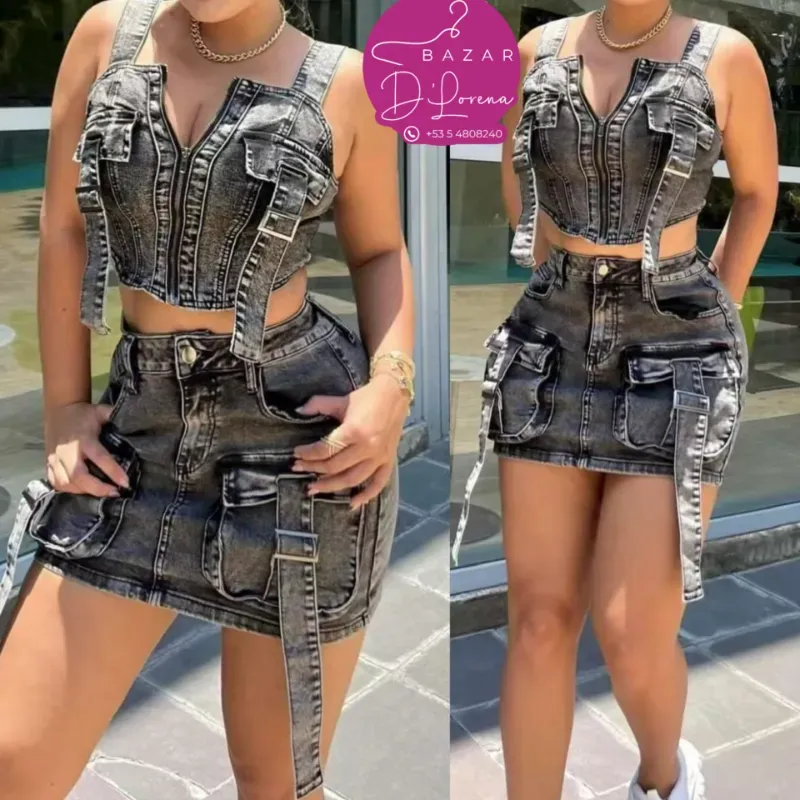 CONJUNTO DE BLUSA Y SAYA 