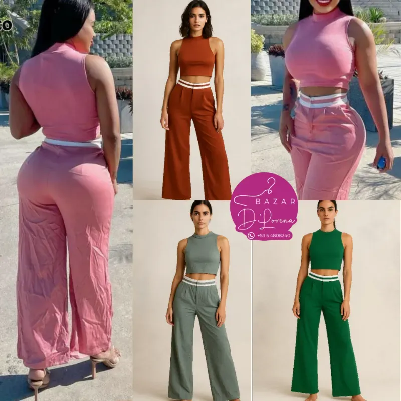 Conjunto de pantalón con blusa