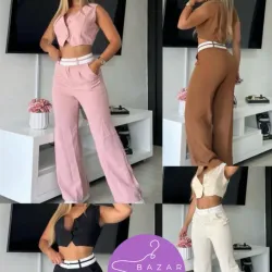 Conjunto de pantalón y blusa tipo chaleco
