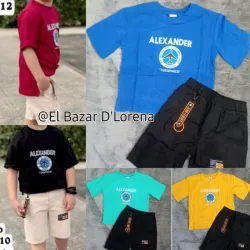 Conjunto de pulover,bermuda y llavero 