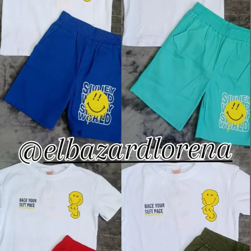 Conjunto de pulover blanco y short 