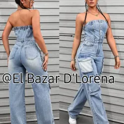 Enterizo de Mezclilla Clara