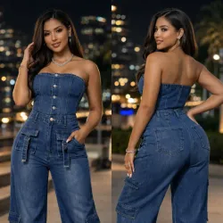 Enterizo de Mezclilla Oscura 