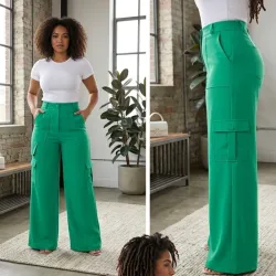 Pantalón Cargo de Corte Recto 
