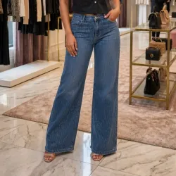 Pantalón con Cadena de Brillo