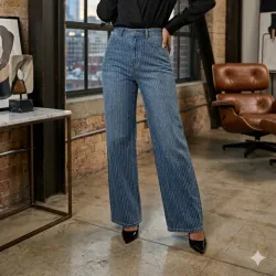 Pantalón con Cadena de Brillo