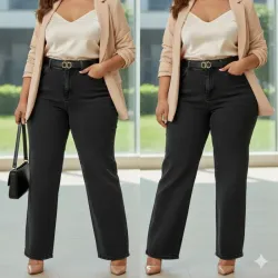 Pantalón de Corte Recto con Cinto 