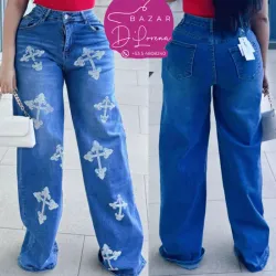 Pantalón de brillo con Cruz 