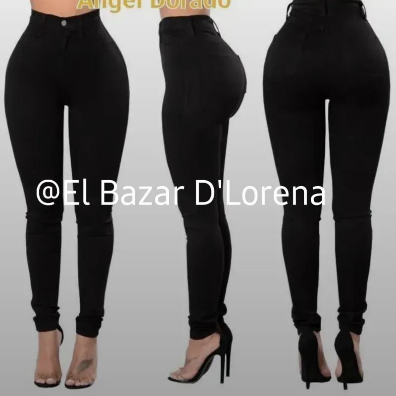 Pantalón Negro Mezclilla 