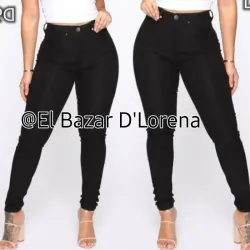 Pantalón Negro Mezclilla 