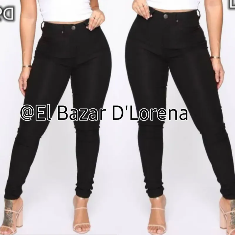 Pantalón Negro Mezclilla 