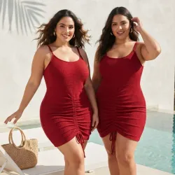 Vestido Playero de Malla con Tirantes
