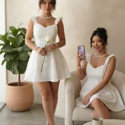 Vestido Corte A Bordado