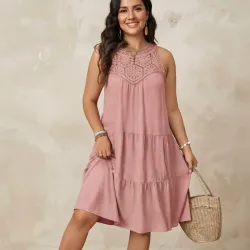 Vestido Corte A con bordado