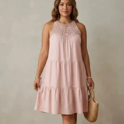 Vestido Corte A con bordado