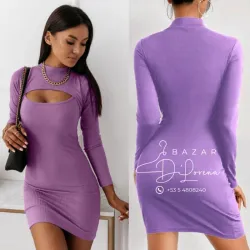 Vestido mangas largas