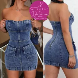 Vestido mezclilla oscura 