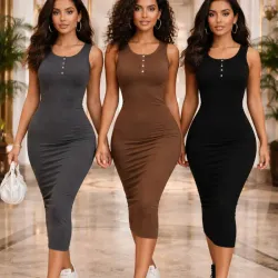 Vestido Ajustado Clásico 